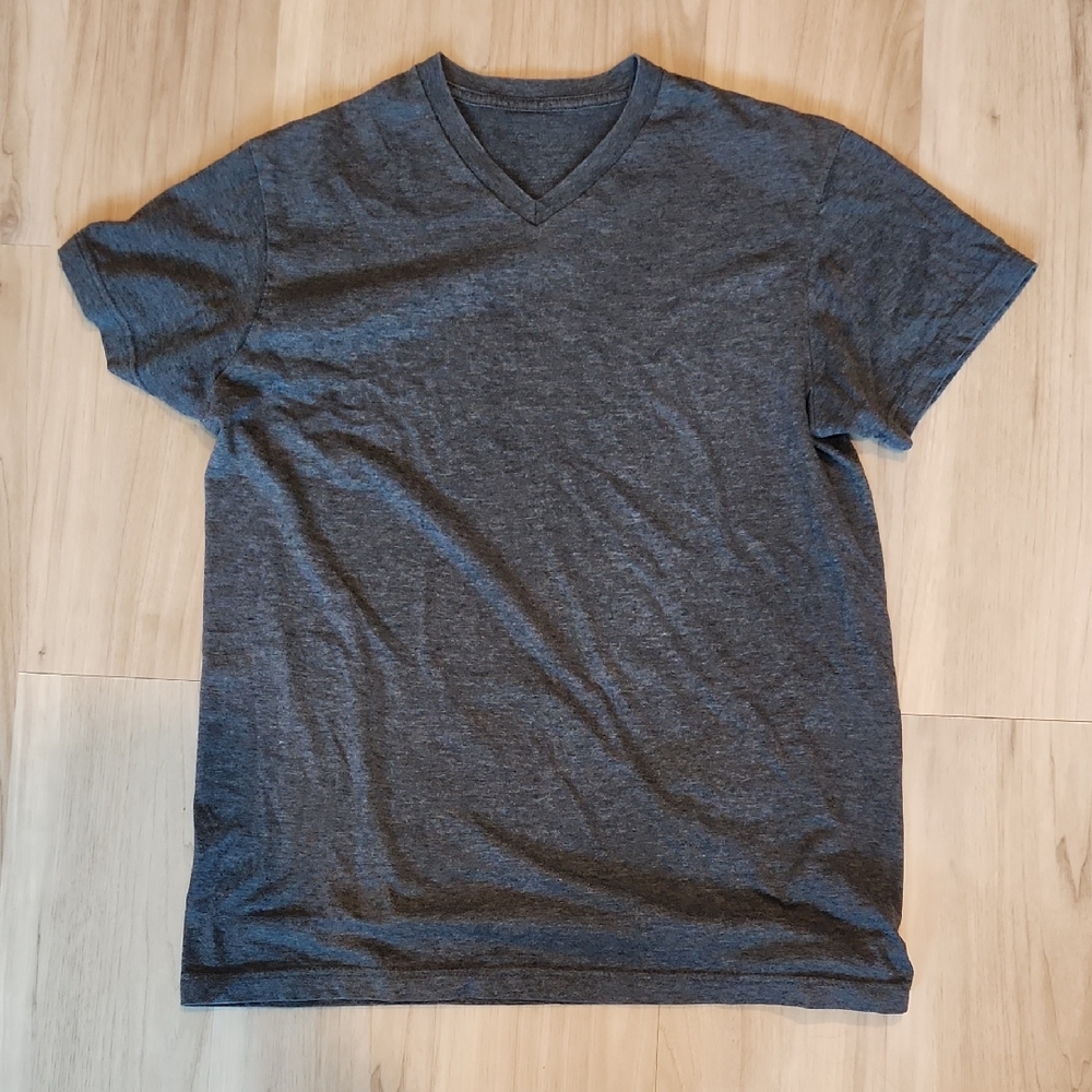 Men's Gray V-Neck T-Shirt